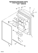 REFRIGERATOR DOOR PARTS Diagram and Parts List for 5GR2SHKXLQ03  Whirlpool Refrigerator