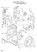 BULKHEAD Diagram and Parts List for LGT7646EQ1  Whirlpool Dryer