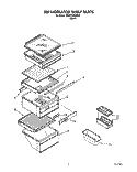 REFRIGERATOR SHELF Diagram and Parts List for ED25DQXAB00  Whirlpool Refrigerator