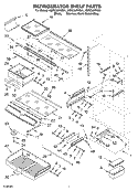 REFRIGERATOR SHELF Diagram and Parts List for KBRC36FKB01  KitchenAid Refrigerator