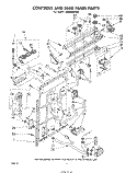 CONTROLS AND REAR PANEL Diagram and Parts List for LA6400XPW3  Whirlpool Washer