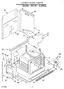 LOWER OVEN Diagram and Parts List for KEBS208AWH0  KitchenAid Wall Oven
