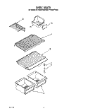 SHELF Diagram and Parts List for RT14DMXYW00  Roper Refrigerator