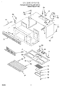 CABINET Diagram and Parts List for MH9115XBQ0  Whirlpool Microwave