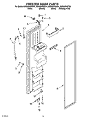 FREEZER DOOR PARTS Diagram and Parts List for KSRX22FNST01  KitchenAid Refrigerator