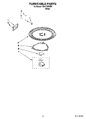 TURNTABLE PARTS Diagram and Parts List for YMH1160XSB1  Whirlpool Microwave