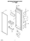 REFRIGERATOR DOOR PARTS Diagram and Parts List for INQ225300  Inglis Refrigerator