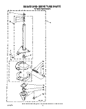 BRAKE AND DRIVE TUBE Diagram and Parts List for KAWE742WAL1  KitchenAid Washer