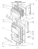 DOOR Diagram and Parts List for ET14MNXMWR0  Whirlpool Refrigerator