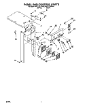 PANEL AND CONTROL Diagram and Parts List for KUCC151DBL0  KitchenAid Trash Compactor