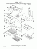 SHELF PARTS Diagram and Parts List for GX5FHDXVB00  Whirlpool Refrigerator