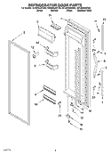 REFRIGERATOR DOOR PARTS Diagram and Parts List for GC5SHGXKB00  Whirlpool Refrigerator
