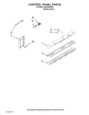CONTROL PANEL PARTS Diagram and Parts List for KSSC48QVS04  KitchenAid Refrigerator