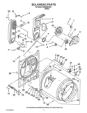 BULKHEAD PARTS Diagram and Parts List for WGD4800XQ1  Whirlpool Dryer