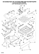 EVAPORATOR ICE CUTTER GRID AND WATER PARTS Diagram and Parts List for KUIS18PNJW4  KitchenAid Ice Maker