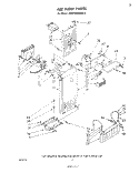 AIR FLOW Diagram and Parts List for EHD252SMWR2  Whirlpool Refrigerator