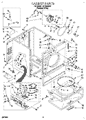 CABINET Diagram and Parts List for LGT6634AQ1  Whirlpool Dryer