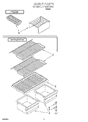 SHELF, LIT/OPTIONAL Diagram and Parts List for TT14DKXEW13  Estate Refrigerator