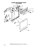 FRAME AND CONSOLE Diagram and Parts List for WU4500Y0  Roper Dishwasher