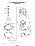AGITATOR, BASKET AND TUB Diagram and Parts List for LA5578XSW0  Whirlpool Washer