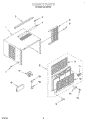 CABINET Diagram and Parts List for CA12WR90  Crosley Air Conditioner