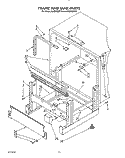 FRAME AND TANK Diagram and Parts List for KUDM220T3  KitchenAid Dishwasher
