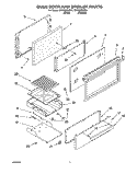OVEN DOOR AND BROILER Diagram and Parts List for SF305BSWW1  Whirlpool Range