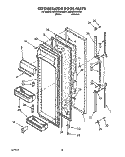 REFRIGERATOR DOOR Diagram and Parts List for 8ED22DQXAN01  Whirlpool Refrigerator