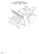 CABINET Diagram and Parts List for MH6150XHT0  Whirlpool Microwave