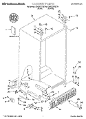 CABINET, LITERATURE Diagram and Parts List for KSRE27FHWH01  KitchenAid Refrigerator