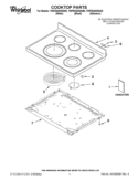 COOKTOP PARTS Diagram and Parts List for YWFE540H0AW0  Whirlpool Range