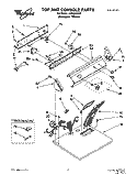 TOP AND CONSOLE, LIT/OPTIONAL Diagram and Parts List for LGT5434AQ0  Whirlpool Dryer