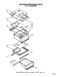 REFRIGERATOR SHELF Diagram and Parts List for KSRS22DWAL02  KitchenAid Refrigerator
