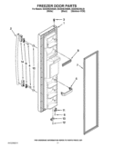 FREEZER DOOR PARTS Diagram and Parts List for ED2DHEXWL00  Whirlpool Refrigerator
