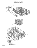 DISHRACK Diagram and Parts List for DU1800XP1  Whirlpool Dishwasher