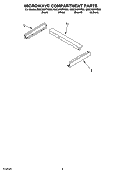 MICROWAVE COMPARTMENT PARTS Diagram and Parts List for GMC305PRB00  Whirlpool Microwave Oven Combo