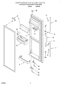 REFRIGERATOR DOOR Diagram and Parts List for 4YED25DQFN03  Whirlpool Refrigerator