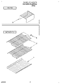 SHELF Diagram and Parts List for RT14EKRDW00  Roper Refrigerator