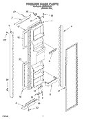 FREEZER DOOR PARTS Diagram and Parts List for GD5YHEXLS01  Whirlpool Refrigerator