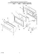MICROWAVE DOOR, OPTIONAL Diagram and Parts List for KEHC379JSS0  KitchenAid Microwave Oven Combo