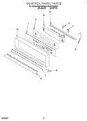 CONTROL PANEL, LITERATURE Diagram and Parts List for KEBI141BWH0  KitchenAid Wall Oven