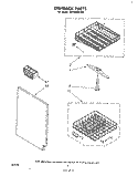 DISHRACK Diagram and Parts List for DU1098XLW0  Whirlpool Dishwasher