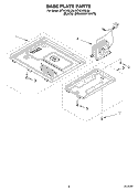 BASE PLATE PARTS Diagram and Parts List for MT4210SLB0  Whirlpool Microwave