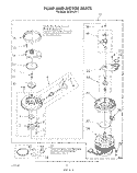 PUMP AND MOTOR Diagram and Parts List for DU8550XT1  Whirlpool Dishwasher