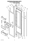 REFRIGERATOR DOOR PARTS Diagram and Parts List for KSSO48QTB02  KitchenAid Refrigerator