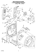 BULKHEAD Diagram and Parts List for 4PLGC8647JT0  Whirlpool Dryer