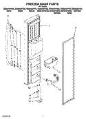 FREEZER DOOR PARTS Diagram and Parts List for GS6NHAXVT00  Whirlpool Refrigerator