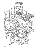 SHELF, LIT/OPTIONAL Diagram and Parts List for 3ET18RKXYN00  Whirlpool Refrigerator