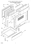 DOOR AND DRAWER Diagram and Parts List for KERC607EWH2  KitchenAid Range