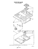 COOK TOP Diagram and Parts List for SF365BEPW7  Whirlpool Range